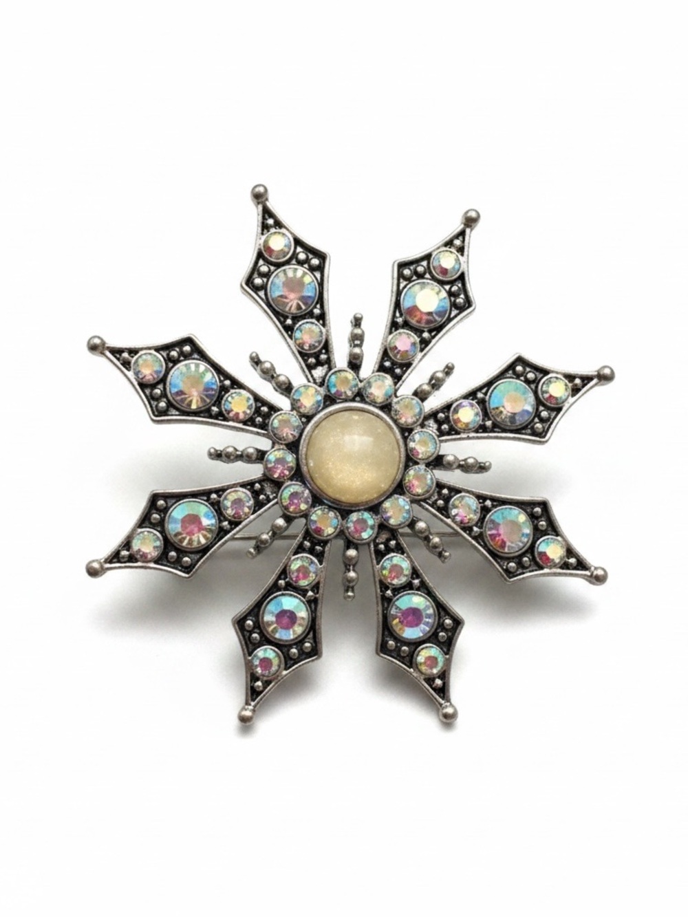 Kenneth Cole Brooch, Retired KC Sparkling Snowflake Brooch